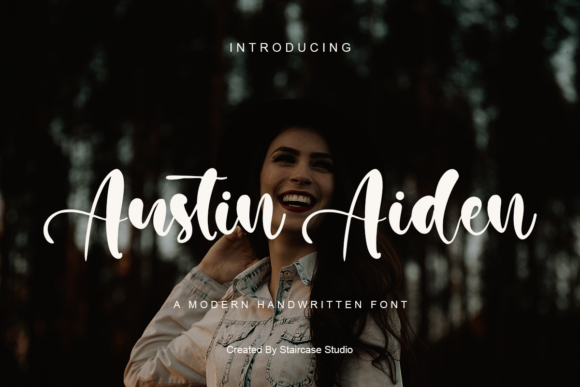Austin Aiden: A Modern Script Typeface for Creative Branding