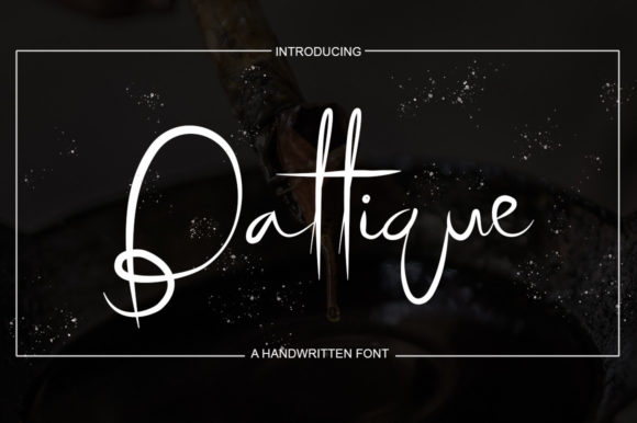 Battique: A Handwritten Font for Editorial Elegance