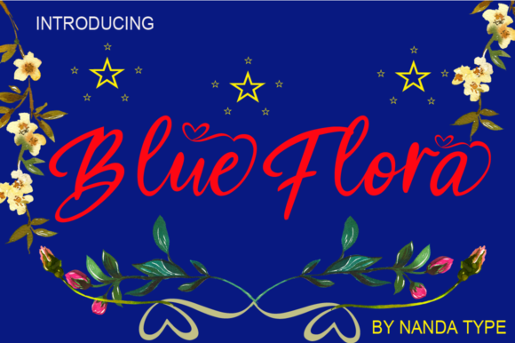 Blue Flora: Elevate Your Brand with This Romantic Script Font