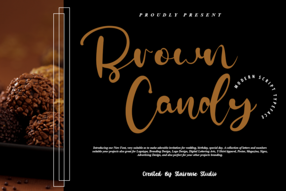 Brown Candy: A Modern Script Typeface for Web Design