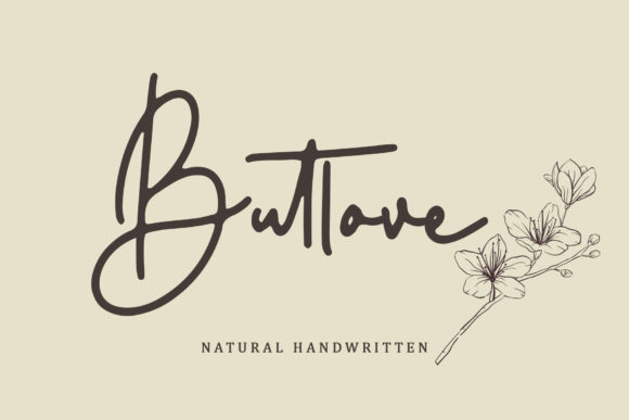 Butlove: A Handwritten Font for Polished Branding
