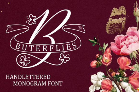 Butterflies Monogram: A Handwritten Font for Crafters