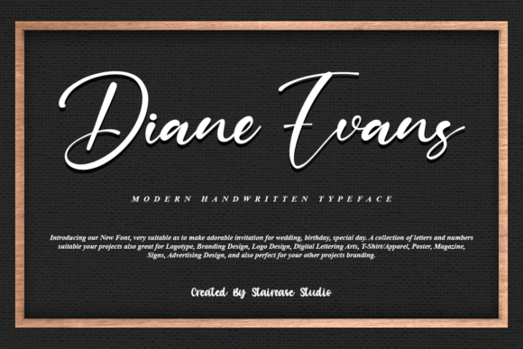 Enhance Your Brand with Diane Evans: A Versatile Handwritten Font