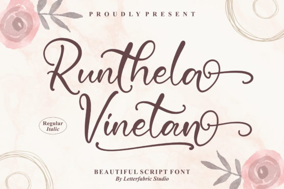 Runthela Vinetan: A Charming Script Font for Crafters