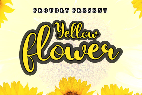 Yellow Flower: A Stylish Modern Font for Web Design